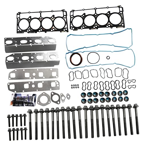 Image of Partsflow Head Gasket Set+Bolts For Chrysler 300 For Chrysler Aspen For Dodge Challenger For Dodge Durango For Dodge Ram For Jeep Grand Cherokee For Jeep Commander For Ram 5.7L V8 16V VIN inchT inch inchH inch