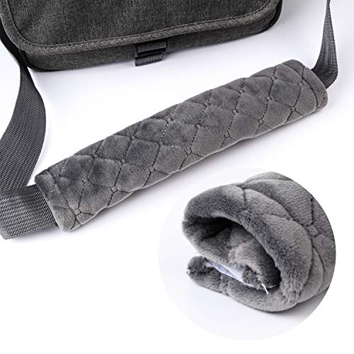 Amooca Soft Auto Seat Belt Cover Seatbelt Shoulder Pad Cushions 2 Pcs For A More Comfortable Driving Universal Fit For All Cars And Backpack Dark Gray #TOP3