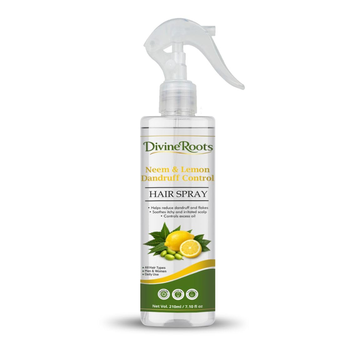 DivineRoots Neem & lemon Spray for Dandruff Control 100% Natural Extract | Soft & Smooth Hair | Controls Hairfall & Adds Shine | Non-Greasy & Fast Absorbing | 200 ml-image-10