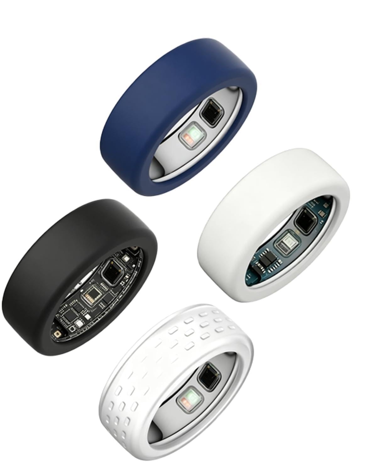 Silikonowe etui ochronne do OURA Ring 5 Smart Ring, odporne na zarysowania i uderzenia, miękkie etui ochronne na pierścionki, pasuje do rozmiaru M (10/11/12/13), białe i przezroczyste, czarne i