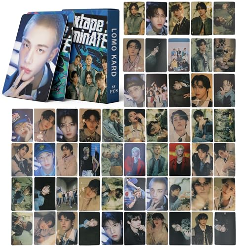 YUESIKJ Stray Ensemble cadeau d'articles de fan pour STRAY, article de fan Stray, SKZ Merch pour Stray, 1 bracelet en forme de cœur Stray Style, 50 autocollants, 92 cartes photo, bracelet unisexe en – vue 3