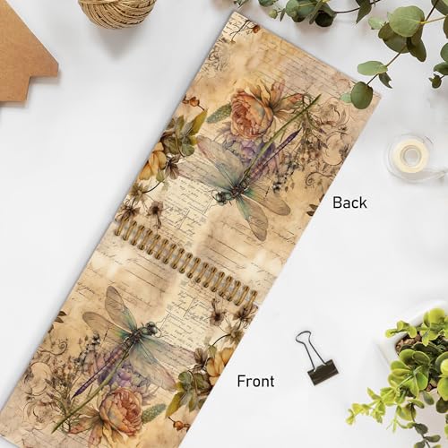 Carnet libellule à spirales format A5 14x21 cm pour notes professionnelles