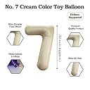 Shopperskart Cream Color 32 Inch Number Helium Foil Balloon For Birthday Decoration Items | Number foil Balloon 7 | Anniversary Decoration Items | Pack of 14 gallery image