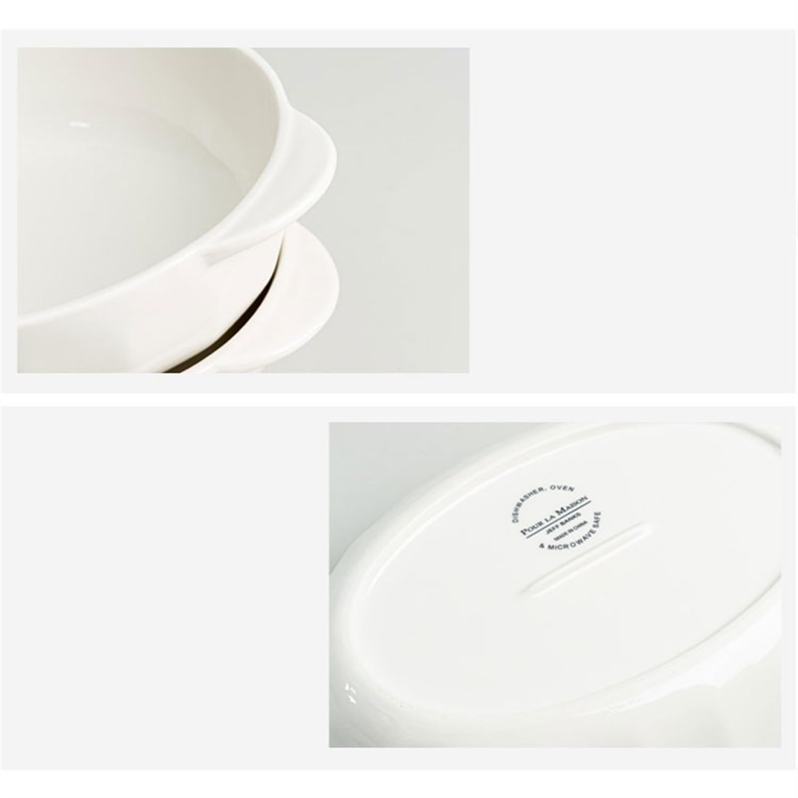 Backformen Keramik-Backform mit Unterglasurfarbe und Doppelohr-Käseauflaufform, Backform for Zuhause, ovale großem Fassungsvermögen