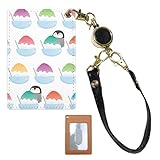 [MOSHI MOSHI] パスケース カードケース 定期入れ リール付き ペンギンのヒナ かき氷 ドット 04：ホワイト