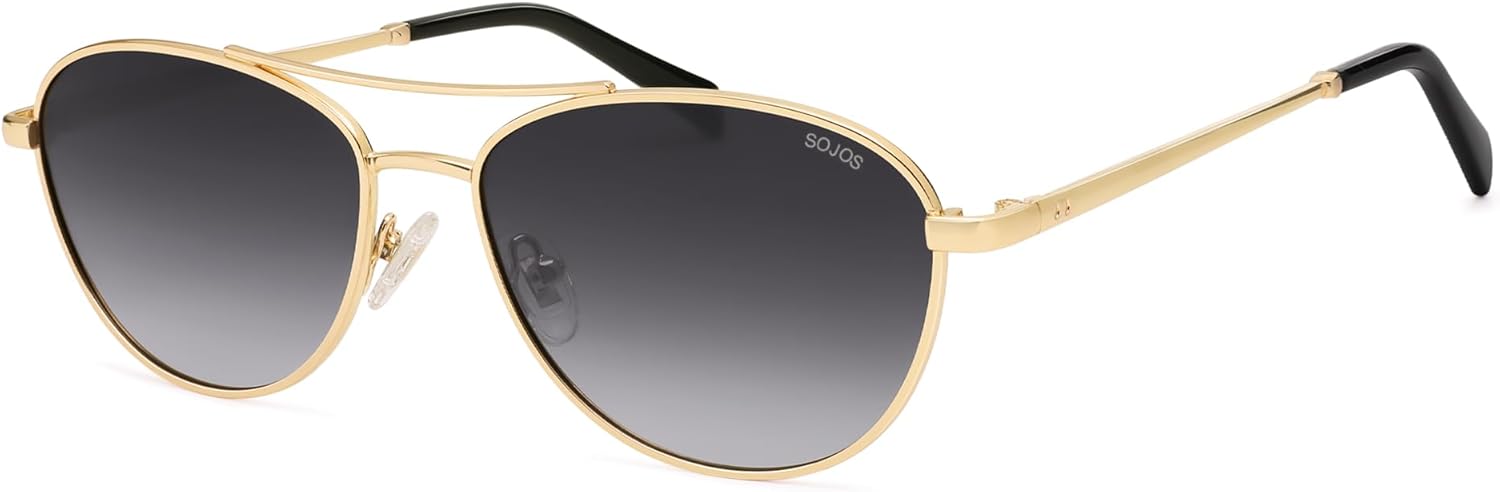SOJOS Retro Polarized Aviator Sunglasses for Women Men Vintage 70s Style UV Protection Womens Mens Sun Glasses SJ1265 - Image 2