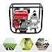 2inch Gasoline Engine Water Pump,7.5 HP 4-Stroke Gas Powered Trash Water Transfer Pump Garden Farm Irrigation Petrol Pump,Portable High Pressure with 24.61 ft Hose for Irrigation Pool