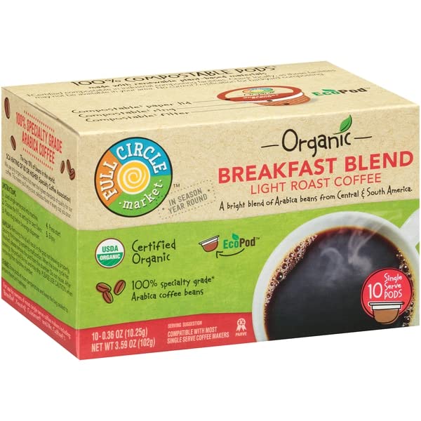 Amazon.com : Full Circle Market, Light Roast Breakfast Blend 100% ...