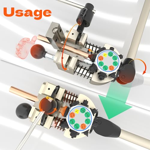 KJE 45 & 37 Degree Brake Line Flaring Tool Kit, Single Bubble Double Brake Flare Tool Kit, Profession Brake Line and Tubing Flaring Tool for 3/16", 1/4", 5/16", 3/8" Tubes by KJE - Image 3