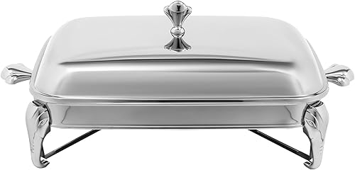 Fetcoi Juego de bufé de platos de 2.6 cuartos de galón  Servidores y calentadores de bufé de acero inoxidable, platos de roce para horno, calentador disponible en Yaxa Peru