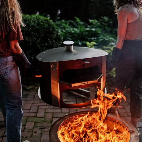 Live-Fire Pizza Oven (Stainless Steel) | 27.5 Inch | Made in the USA | Make Profressional Pizzas in Your Backyard | Compatible W/X Series 24 & 30 Fire Pits | Portable Pizza Oven - Image 7