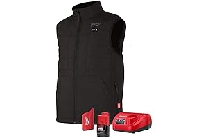 MENS M12 Black Heated Axis Vest Kit With A Battery And Charger