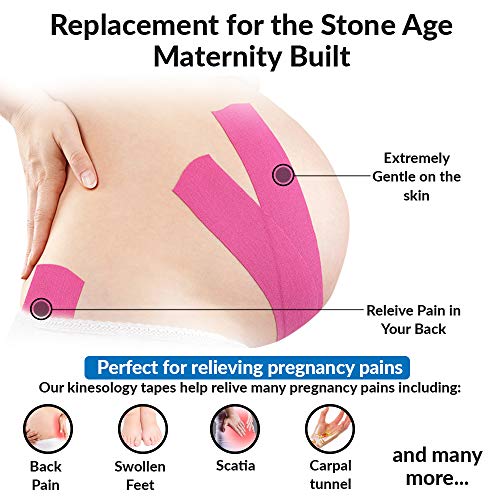 Back & Bump Comfort Pregnancy Tape - Maternity Belly Support Tape | #1 Pregnancy Gifts For Women, Pregnancy Belt - Gift For Expecting Mom (Pink) #TOP2