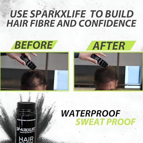 Image of Hair Fiber Medium Brown - Keratin Thick Fiber & Hair Building Fibre for Men & Women - Instant Concealer & Filler powder for Thinning Hairline & Bald Spots (27.5g) (Medium Brown)