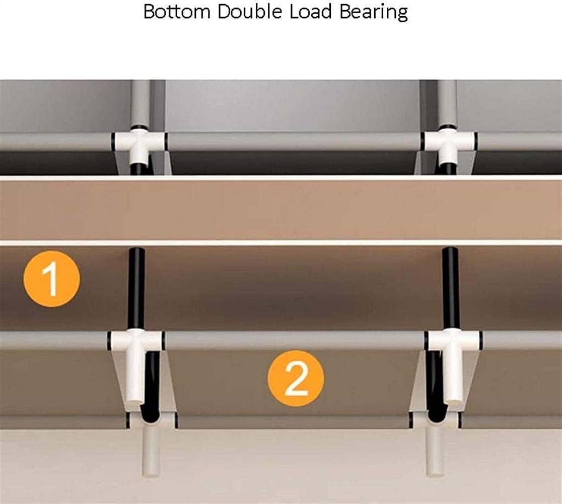 Wardrobe Portable Closet Bedroom Storage Folding Fabric Combination Clothes Storage Cabinet 105 45 170CM Clothes Rack (Color : Brown) (Brown)