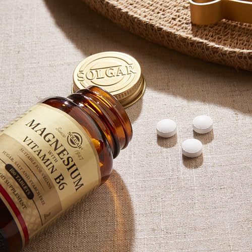 Solgar Magnesium with Vitamin B6 - Supports Energy Levels - Reduce Tiredness and Fatigue - Muscle Function - Vegan - 100 Tablets - Image 4