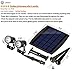 Led Solar Powered Spot Lights,Outdoor Low Voltage Garden Spotlights, Security Landscape Lighting for Outside Yard Lawn Deck Exterior Pool Walls Trees Ground Decoration,Warm Light