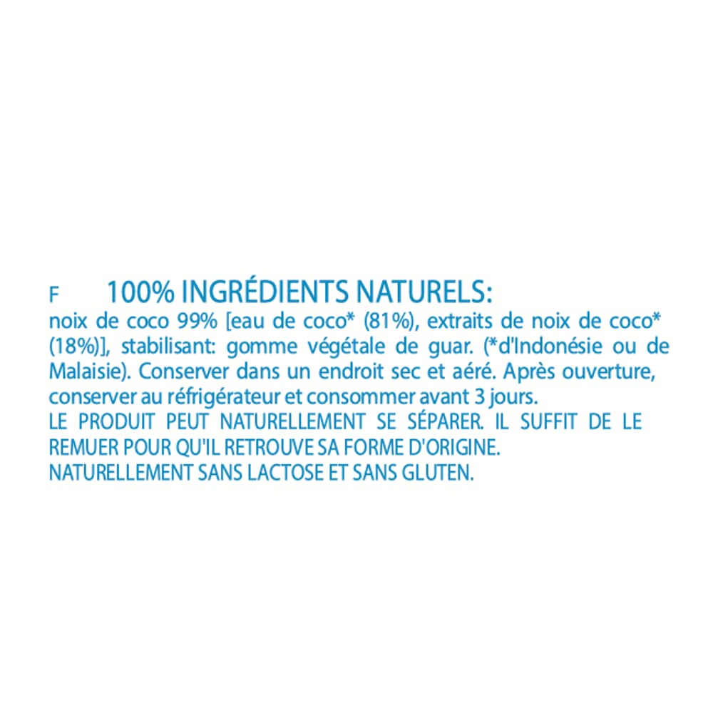 AYAM Lait de Coco allégé | 100% Ingrédients Naturels | 99% de coco | -75% de matières grasses* | Boosté en eau de coco | Sans Lactose | Sans Gluten | Pack pratique - 330ml