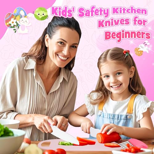 Dancial Kids Safe Knife Set - Plastic Child Chopping Tools in 3 Sizes for Real Cooking - Learning Toys for 2-6 Year Old Boys Girls, Toddler Kitchen Gift - Image 2