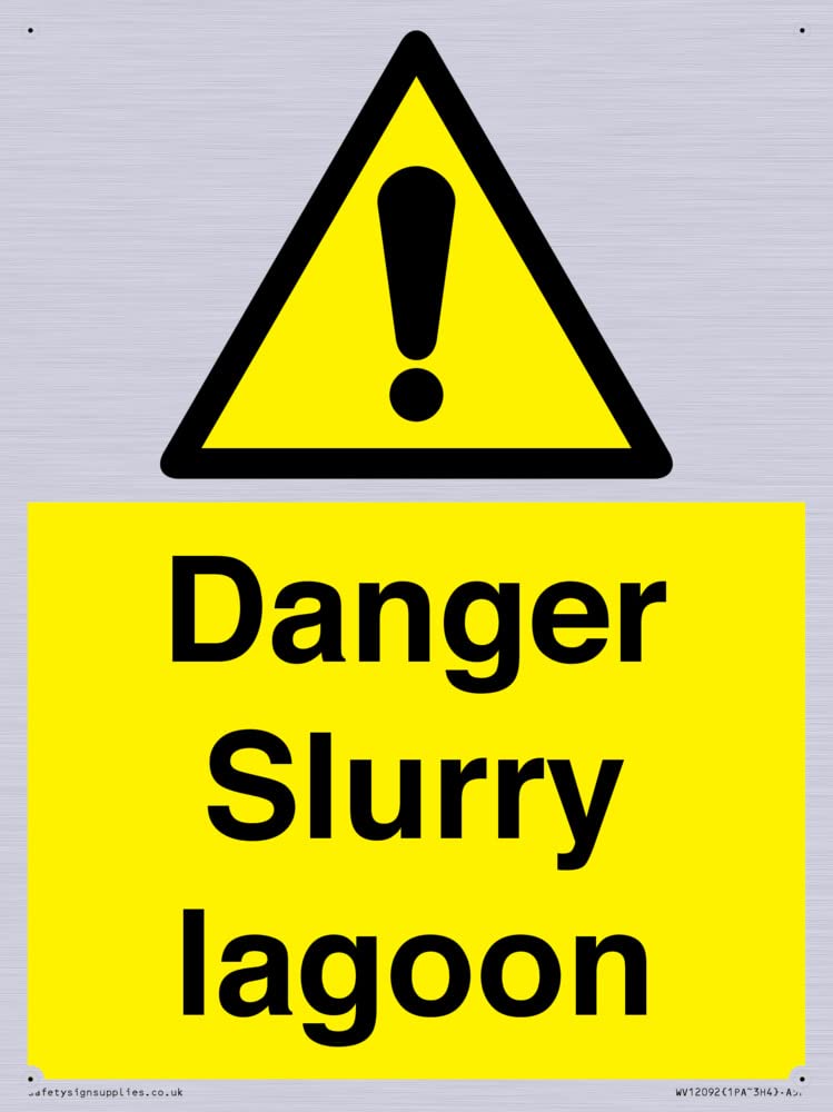 Danger Slurry lagoon Sign - 150x200mm - A5P