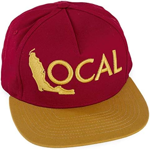 Local Brand Only Men's Local Snapback Hat, Garnet/Gold, One Size