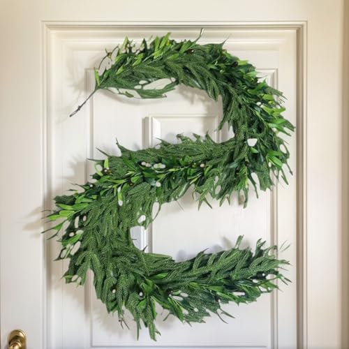 Guirlande de Noël pour cheminée et porche extérieur pour décoration de terrasse