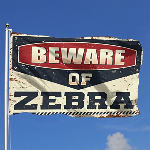 Drapeau Beware of Zebra : solution déco rapide pour grand mur blanc