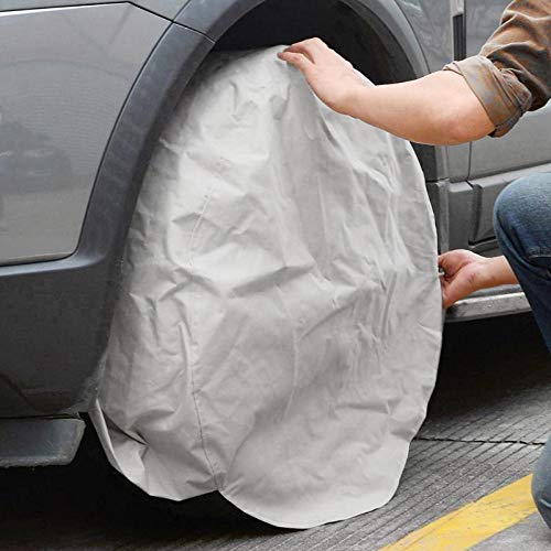 Reifentaschen 4 Teile/Satz Reifen Abdeckung Aluminium Folie Beschichtet Wasserdicht Staubdicht Sonnenschutz Reifen Rad Abdeckungen for LKW Wohnmobil