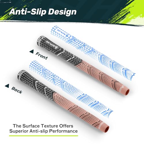 Saplize Cross Cord Golf Grips 13 Pack, Innovative Anti-slip Design, Choose from 13 Grips or 13 Grips with All Kits, 2 Sizes 5 Colors Options, Hybrid Golf Club Grips, CL09 Series - Image 3