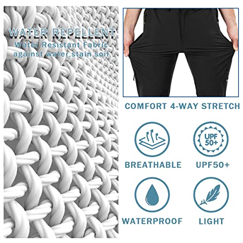 Image of Postropaky Mens Hiking Quick Dry Lightweight Stretch Fishing Pants Outdoor Travel Climbing Trousers (Khaki