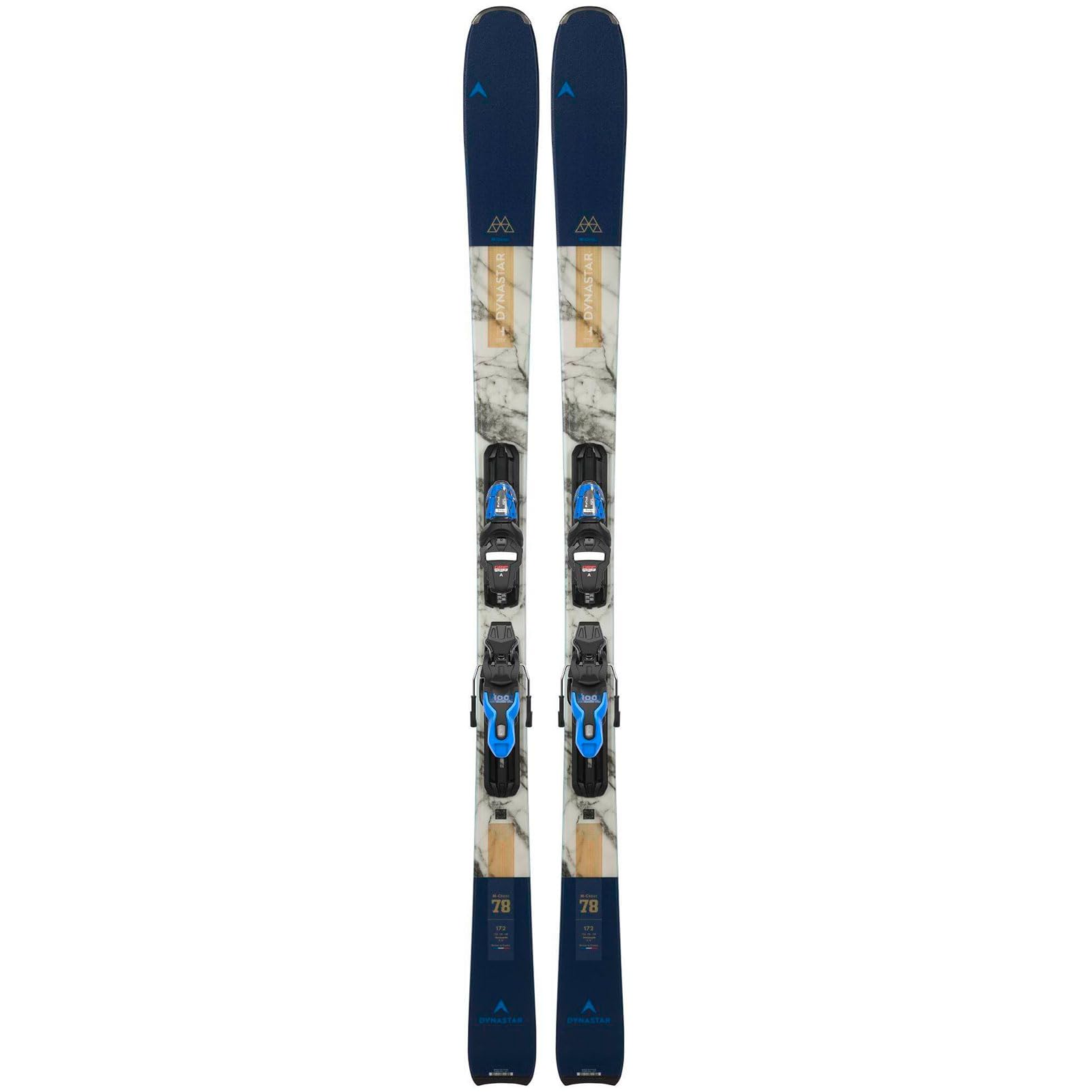 DYNASTAR Unisex M-Cross 78 Lightweight Stable Alpine Freeride All-Mountain Snow Skis with Xpress 11 GripWalk B83 Bindings Included, 164