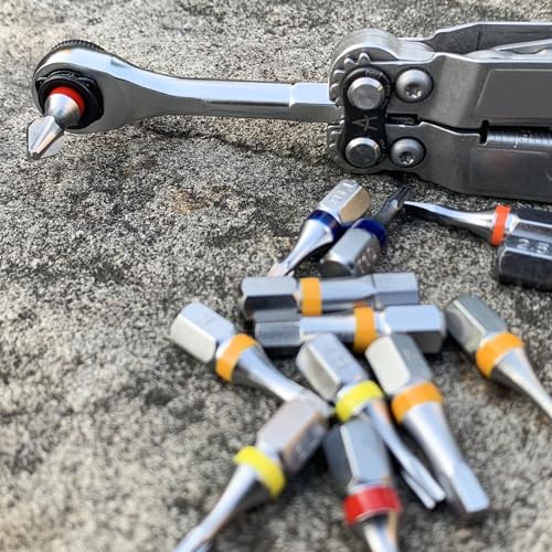 711L Conjunto de 13 pontas hexagonais codificadas por cores de 1/10.2 cm - 2 peças de Torx 9, 2 peça