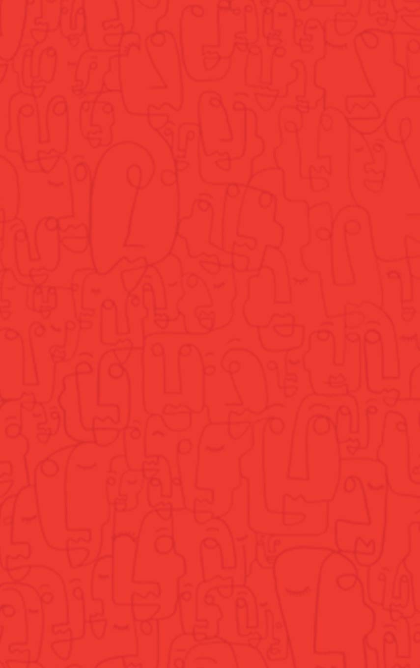 Faces Dotted Notebook (Red)
