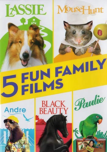 5 Fun Family Films (Lassie / MouseHunt / Andre / Black Beauty / Paulie) 5 Fun Family Films (Lassie / MouseHunt / Andre / Black Beauty / Paulie)