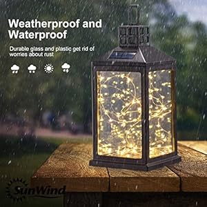 Solar Lantern Lights Outdoor SUNWIND Waterproof Solar Table Lamp Hanging Lighting with 40 Warm White LEDs for Garden Patio Landscape Decoration Solar Lantern Lights Outdoor SUNWIND Waterproof Solar Table Lamp Hanging Lighting with 40 Warm White LEDs for Garden Patio Landscape Decoration