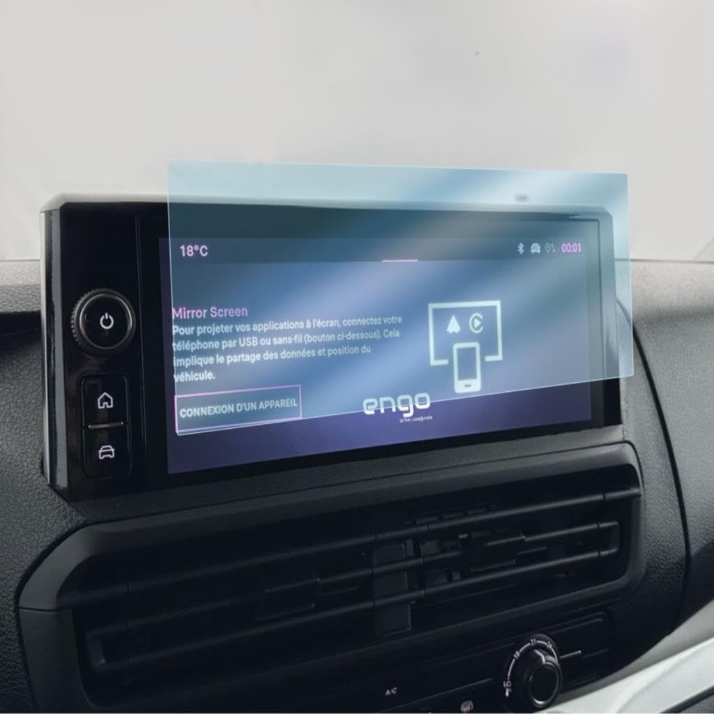 Engo Fiat Scudo 10 İnç İle Uyumlu Ekran Koruyucu Multimedya Nano Parlak