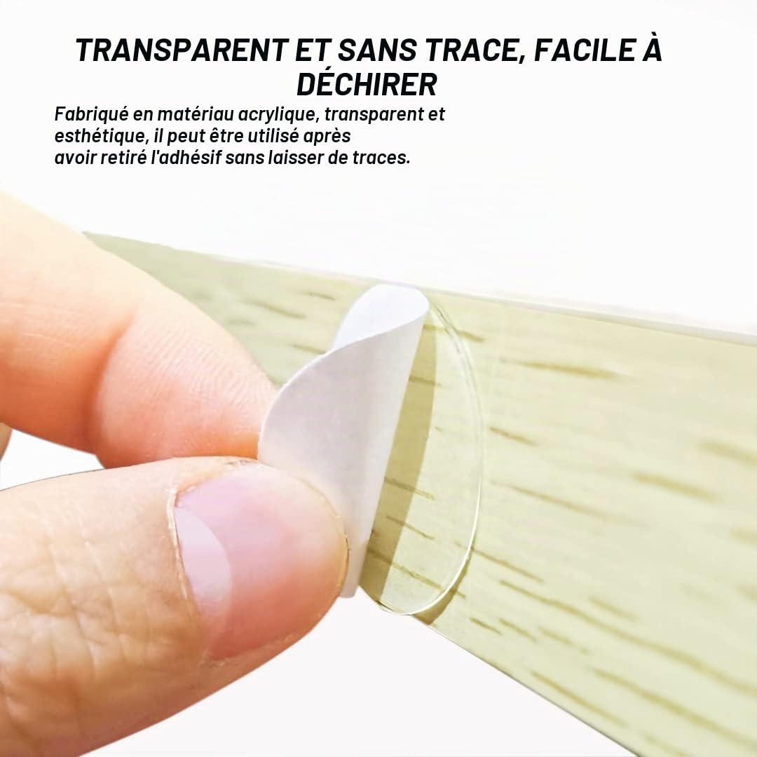 Lot de 360 pastilles adhésives double face, 2 tailles en acrylique transparent pour affiche mastic adhésif amovible rond réutilisable sans traces pour métal verre mur bois 20 mm et 10 mm