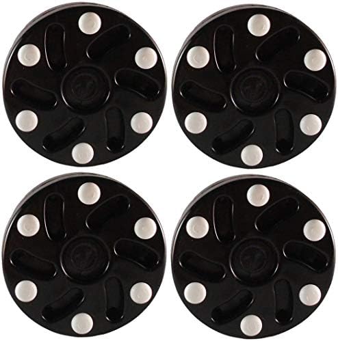 TronX S10 Inline Roller Official Hockey Pucks 4 Pack (Black)