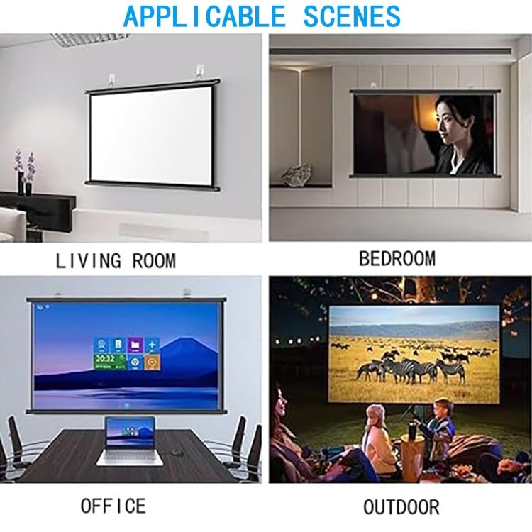 Pantalla manual para proyector portátil 72" 4:3 HD miniatura 7
