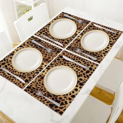Sets de table léopard lavables pour sublimer vos dîners et repas - 5