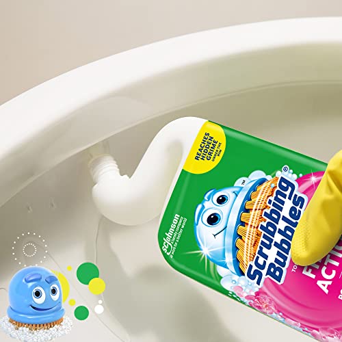 Scrubbing Bubbles Toilet Cleaner Gel, Toilet Bowl Cleaner Removes Limescale & Hard Water Stains, Floral Fusion Scent, 24 oz