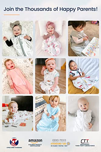 Totaha Light Baby Sleep Sack, Stretchy Sleepsack, Silky Comfort, Buttery Soft, Swaddle Transition Sleeping Bag, 2-Way Safe Zippers, Wearable Blanket Baby Sleep Bag For 0-3-6-12-18-24 Months 0.5 Tog #TOP7