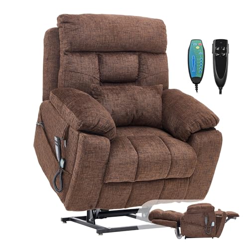 Sillón reclinable eléctrico con masaje y calor gris