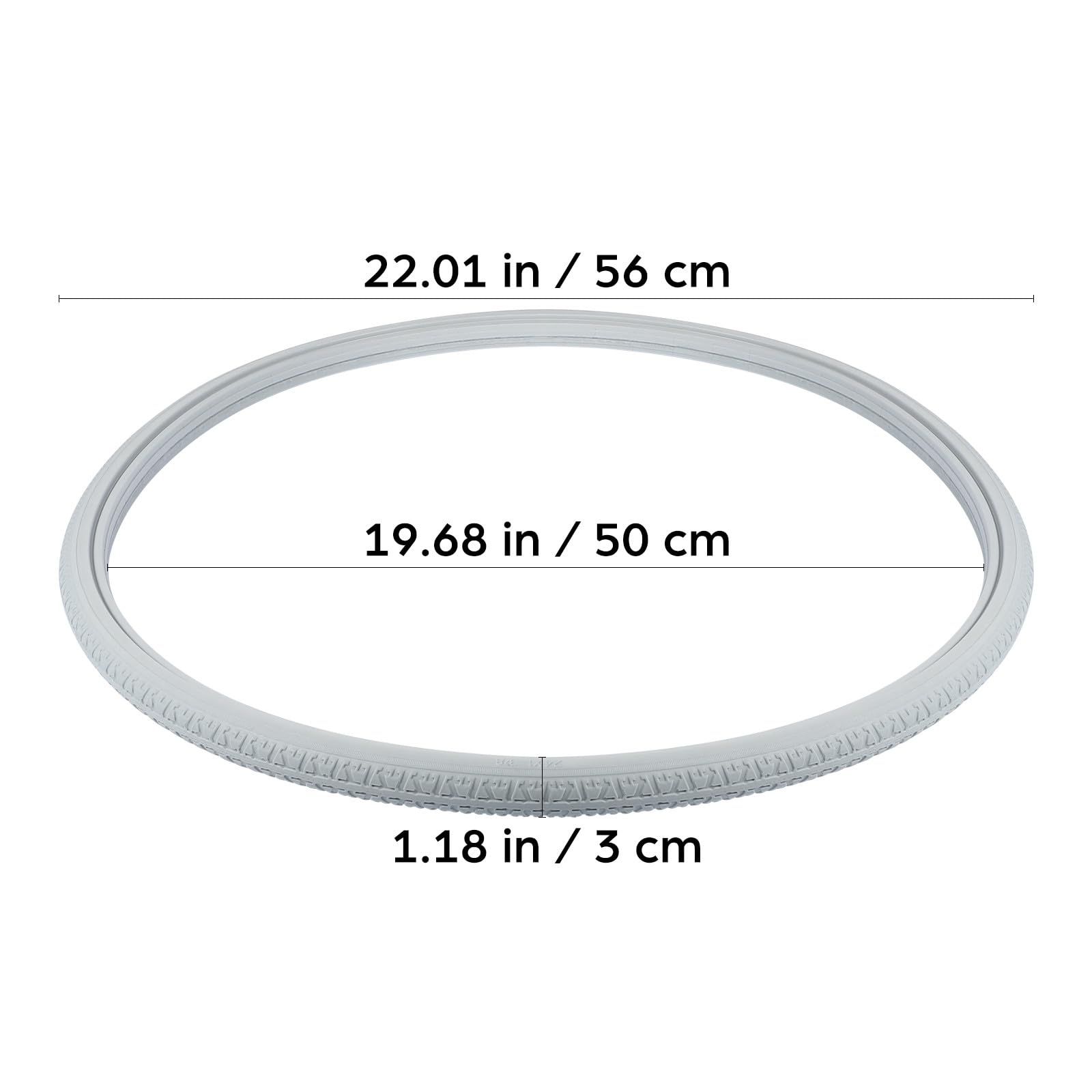 CLISPEED Pneumatici in gomma piena per sedia a rotelle: non graffiati, compatibili con pneumatici per sedia a rotelle in gomma piena, 24 x 1 3/8, ruote di ricambio grigie per sedia a rotelle (grigio