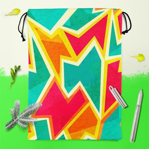 Image of ArtzFolio Bright Mosaic | Reusable Sack Bag | Bag for Gym, Storage, Vegetable & Travel