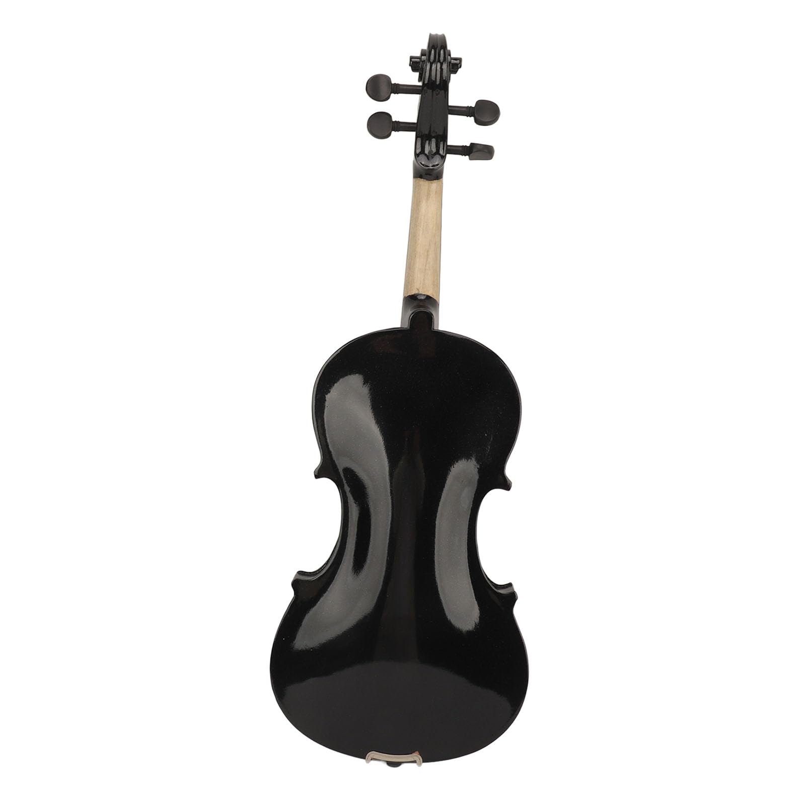 Eujgoov 4 4 Violino Acustico, Set di Violino a Grandezza Naturale in Tiglio con Custodia Accordatore e Archetto, Include Adesivi per Corde per Poggiaspalla in Colofonia, Kit Iniziale per (BLACK)