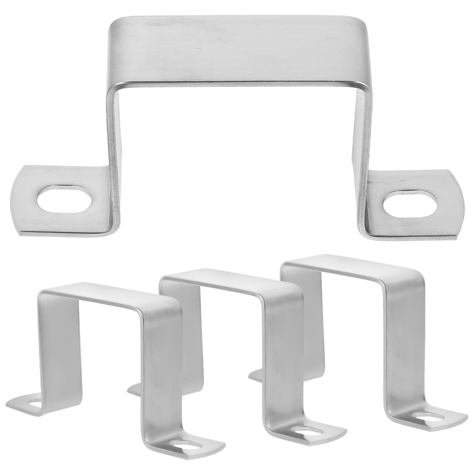 Totority Square Tube Strap Clamp 4pcs 2x2 Inch Square Tube Clamp Bracket, U-Shaped Support for 2-Inch Pipes, Heavy-Duty Hanger for Secure Mounting