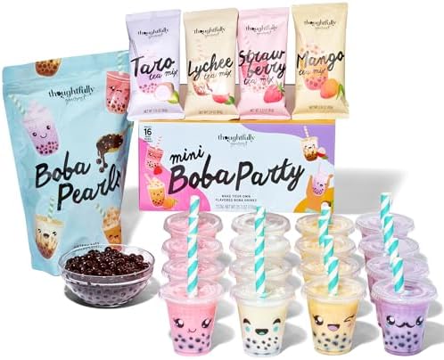 Thoughtfully Gourmet – Mini Boba Party Set – Bubble Tea Kit para ...