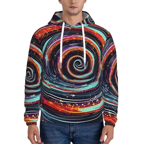 Sweat à capuche pour homme impression cosmique premium à motif de spirale spatiale - 2