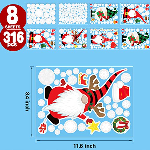 Funnlot Christmas Window Clings Christmas Window Clings 316Pcs Christmas Window Stickers Christmas Window Decals 8 Sheets Christmas Window Decorations Window Clings For Glass Windows #TOP1
